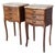 Antique Louis XV French Marquetry Marble Top Nightstands, Set of 2 For Sale - Image 13 of 13