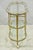 Vintage Mid Century Modern Brass 3 Tier Oval Frame Rolling Bar Cart Server Table For Sale - Image 11 of 15