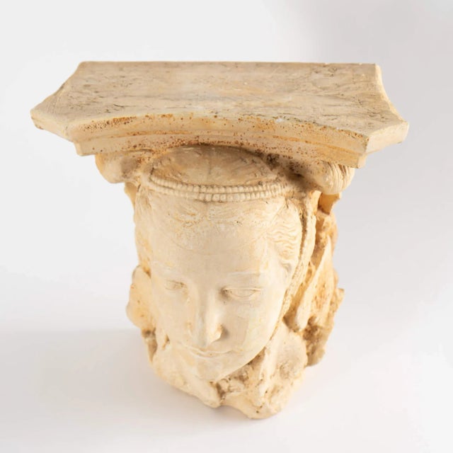 Tan Vintage Goddess Plaster Wall Shelf For Sale - Image 8 of 9