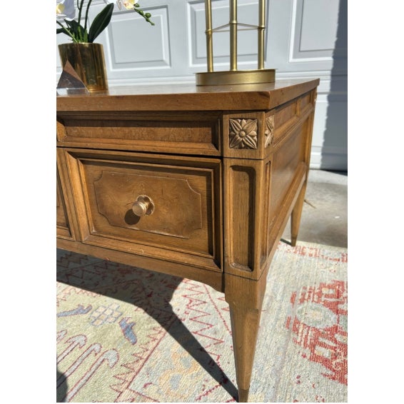 Almond 1950s American of Martinsville Burled Wood End Tables-Pair For Sale - Image 8 of 13