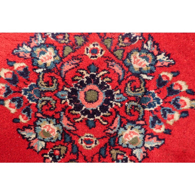 Textile 1970s, Rare Square Vintage Persian Hamadan Rug 3' X 2' For Sale - Image 7 of 9