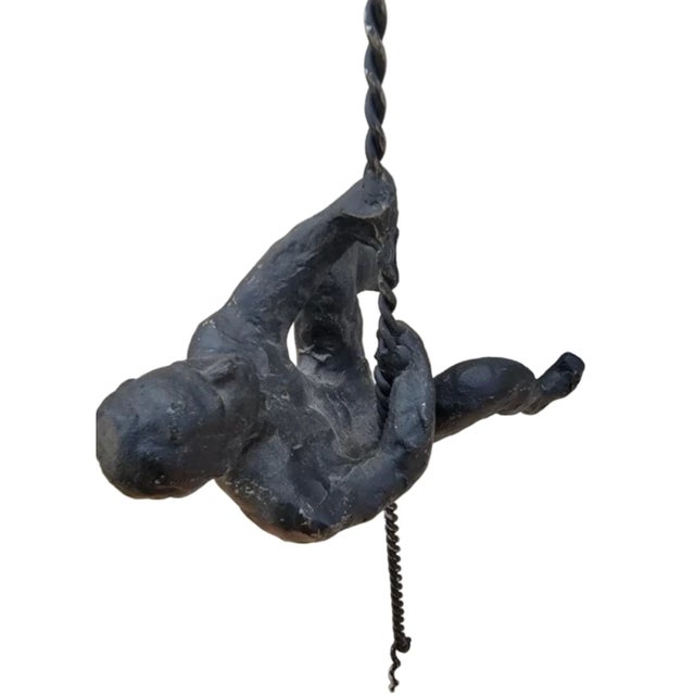 Industrial Climbing Man Wall Decor For Sale - Image 3 of 6