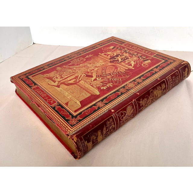 Antique 1888 French Large Leather Bound Book "La Belgique" For Sale - Image 10 of 18