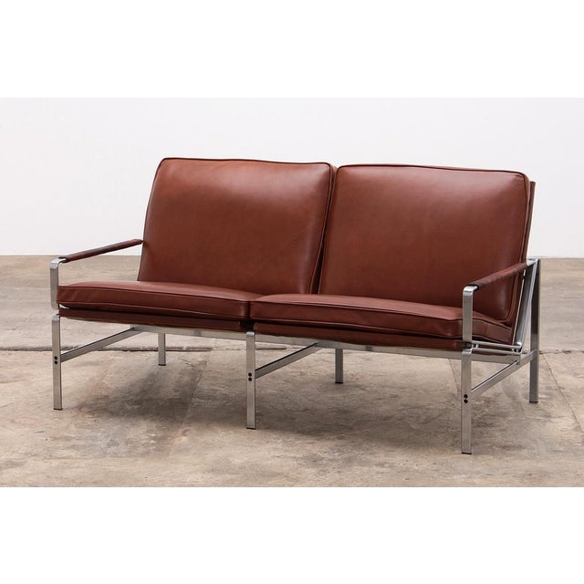 Model Fk 6720 2-Seater Sofa in Brown Leather by Preben Fabricius & Jørgen Kastholm for Kill International, 1960s For Sale - Image 18 of 18