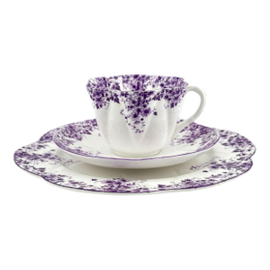 Shelley Dainty Mauve Trio, English Bone China, Vintage Shelley 3 Piece Tea Set