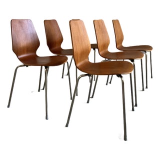 Newly Refinished Mid Century Danish Teak Dining Chairs - Set of 6 For Sale