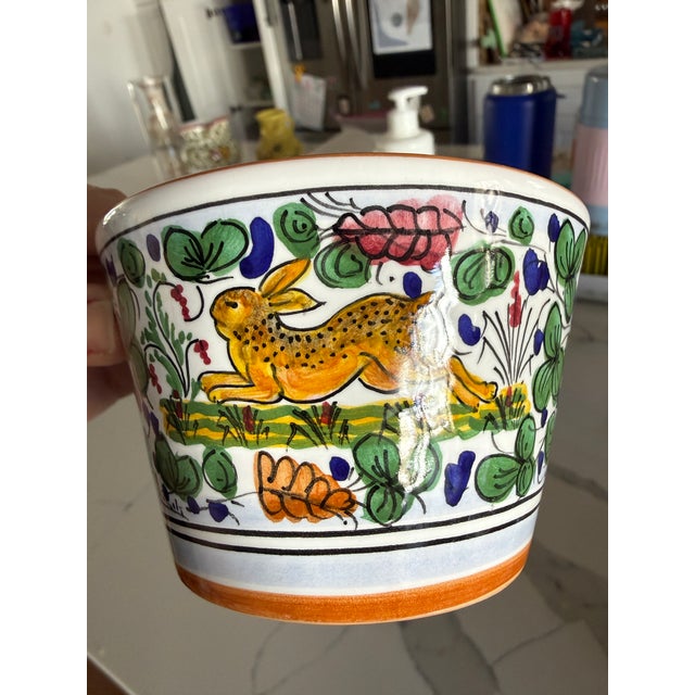 Deruta Grazia Deruta Majolica Tea Service, Set of 8 — Hand-Painted in Deruta, Italy For Sale - Image 4 of 8