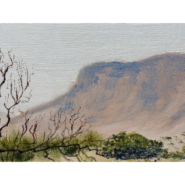 Realism Southwestern Landscape Chisum Trail New Mexico Signed Oil Painting Dated 2002 Signed For Sale - Image 13 of 18