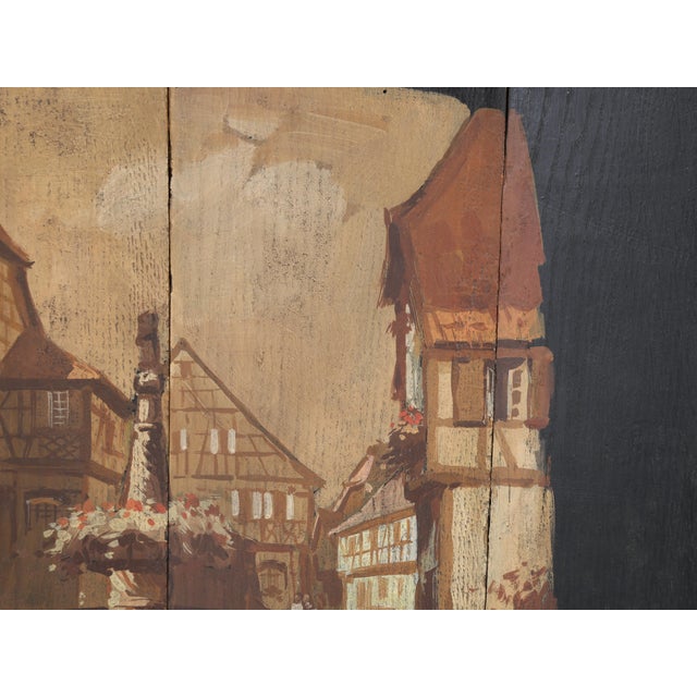 Wood Antique Wine Barrel End Repurposed as Wall Art Dambach-La-Ville France C1800's For Sale - Image 7 of 12