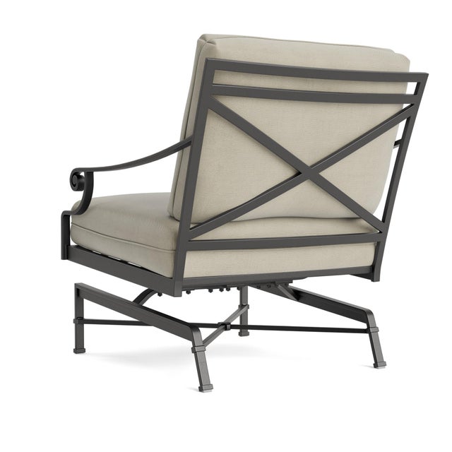 Not Yet Made - Made To Order Brown Jordan Venetian Motion Lounge Chair, Textured Pewter frame with Fusion Meadow fabric For Sale - Image 5 of 11