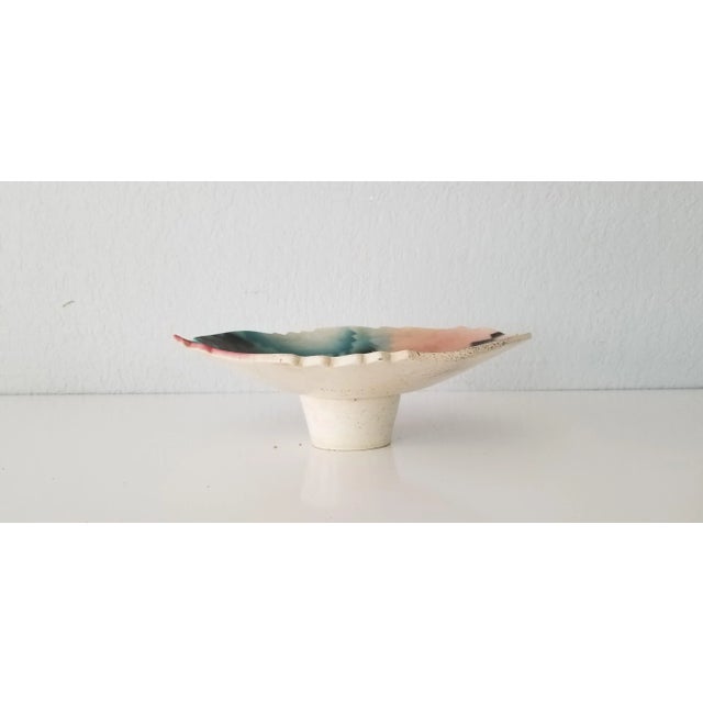 Postmodern 1990 Vintage J Koons Geometric Art Pedestal Bowl/Sold For Sale - Image 3 of 10