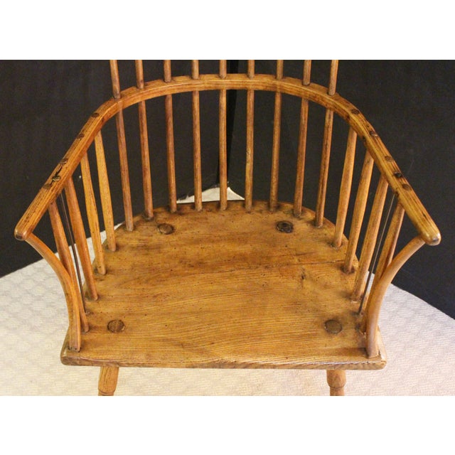 Brown Circa 1760-1780 English West Country Comb Back Windsor Arm Chair For Sale - Image 8 of 10