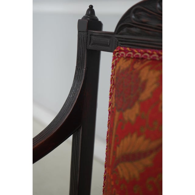 Pair Antique 19th Century English Sheraton Mahogany Armchairs For Sale - Image 12 of 18