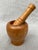 American Vintage Hand Turned Wooden Mortar and Pestle For Sale - Image 3 of 10