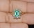 Certified Natural 2.73cts Diamond Emerald 18k Gold Dinner Halo Ring For Sale - Image 11 of 14
