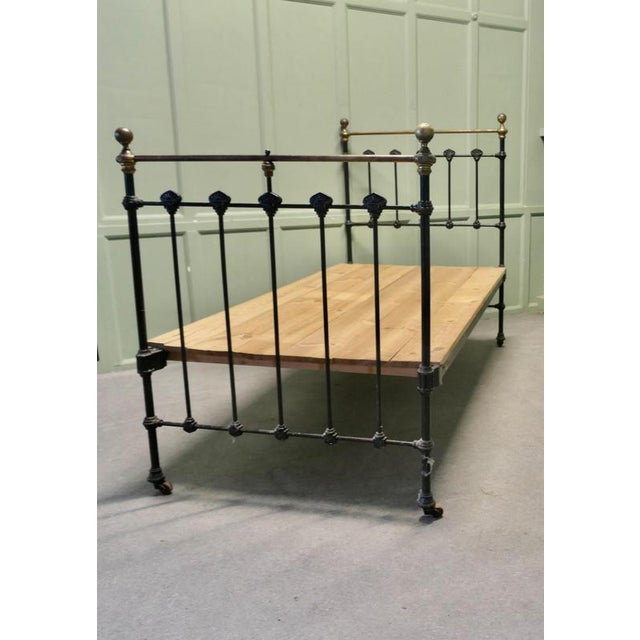 Metal Victorian Single Brass and Iron Bed For Sale - Image 7 of 8