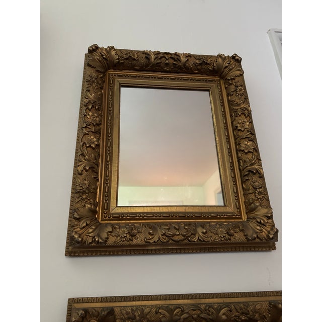 Gold Pair of Late 19th Century Gold Leaf-Framed Mirrors. For Sale - Image 8 of 9