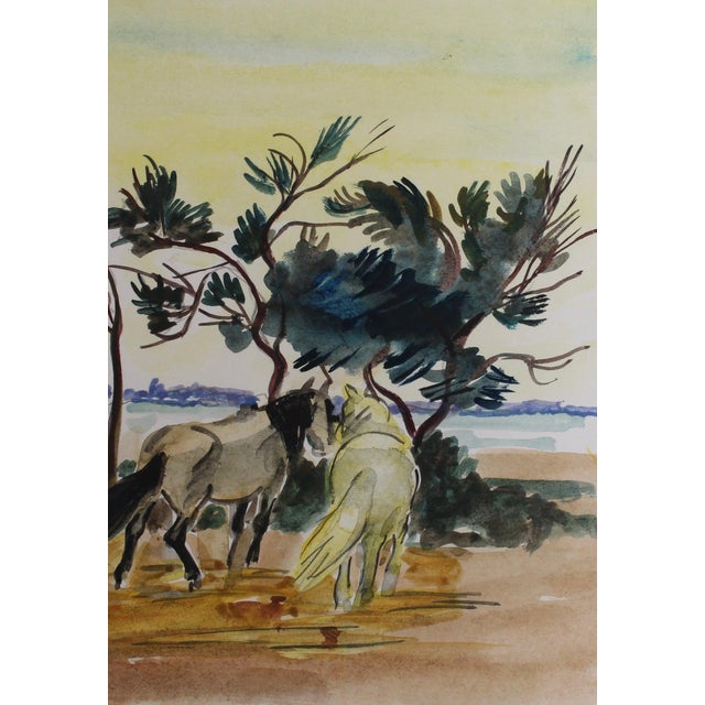 Yves Brayer, Cabane de Cacharel, 1950s, Gouache on Paper For Sale - Image 6 of 13
