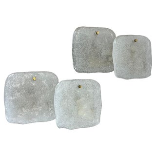 Hollywood Regency Ice Glass Wall Lights from Kalmar Leuchten, 1960s, Set of 2 For Sale