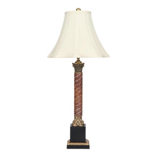 Corinthian Column Marble Table Lamp For Sale