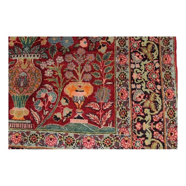 1940s Persian Tabriz Area Rug 4'2" X 6'0" For Sale - Image 12 of 13