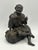 Japanese Meiji Bronze Okimono Seated Pipe Smoker, Signed Toko, C. 1890 For Sale - Image 14 of 17