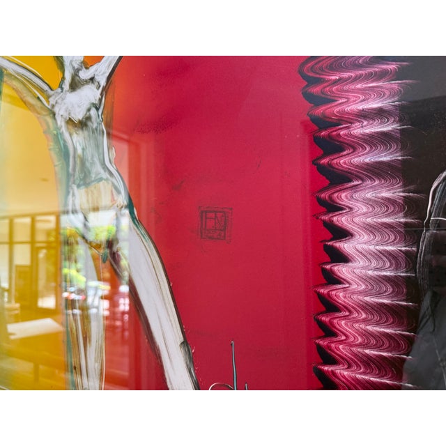 Abstract Royal Nebeker Multi Media Original Painting With Two Figures & Mail For Sale - Image 3 of 8