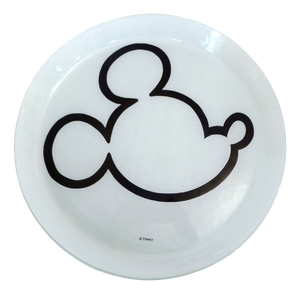 Large Vintage Mickey Mouse Glass Platter, 1980s