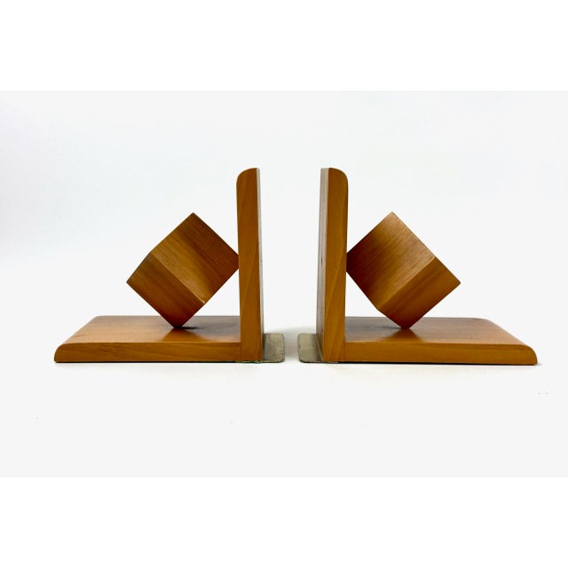 1960s Mid-Century Modern Cube Bookends from Nassauer Kunstgewerbe, 1960s, Set of 2 For Sale - Image 5 of 12