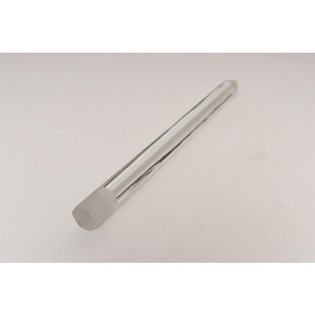 Postmodern Vintage Oversized Crystal Pencil Sculpture For Sale - Image 3 of 12