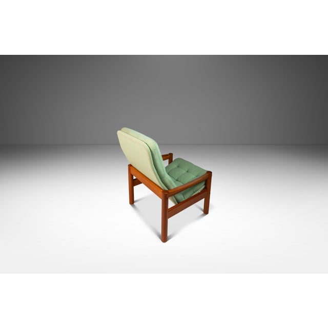 Mid-Century Modern Danish Mid-Century Modern Lounge Chair With Matching Ottoman Set in Solid Teak by Domino Møbler, Denmark, Circa 1970s For Sale - Image 3 of 12