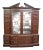 Henkel Harris Chippendale Mahogany Breakfront Collector’s Cabinet For Sale