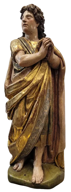 Castilian School Artist after Juan de Anchieta, Saint John the Evangelist, 1580, Carved Wood