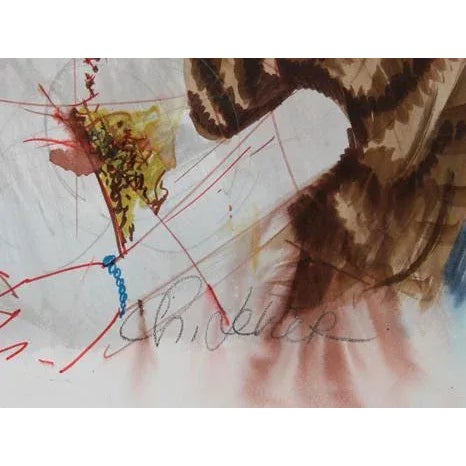 Charles Levier, Nudes in Fur I, Watercolor on Paper, Signed | Chairish