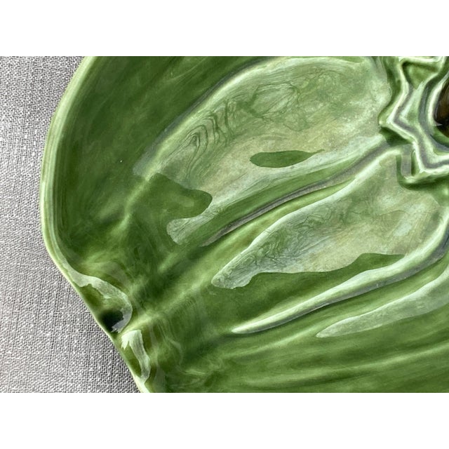 Vintage Olfaire Majolica Green Bell Pepper Bowl For Sale In New York - Image 6 of 17