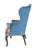 George II Mahogany Wing Chair. A fine chair with beautiful needlepoint. Wing back and scrolled arms. Loose cushion seat...