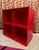 Mid-Century Modern Vintage Space-Age Red Plastic Cube Modular Shelving Record Storage 1970s For Sale - Image 3 of 3