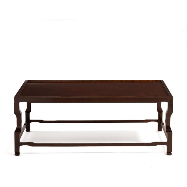 Wood David Iatesta Studio Shenzhen Coffee Cocktail Table Regency Walnut Finish Frank Babb Randolph For Sale - Image 7 of 14