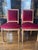 1960s Vintage Louis Xvi, 4 Chairs in Burgundy Mohair Upholstery For Sale - Image 5 of 9