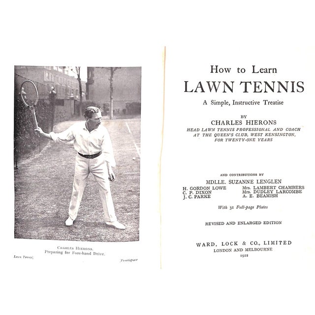 Traditional "Lawn Tennis" 1922 Hierons, Charles For Sale - Image 3 of 12