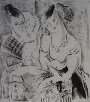 Mily Possoz, La fleuriste, Etching