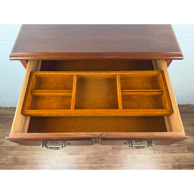 Wood 1990s Henkel Harris Cherry 7 Drawer Lingerie Chest For Sale - Image 7 of 9