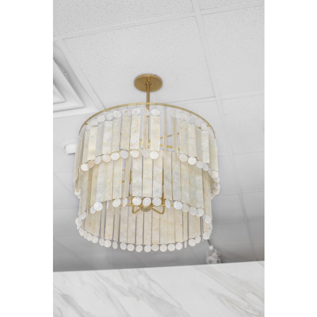 Mitzi Melisa 24 in. 6 Light Chandelier in Aged Brass Finish For Sale In New York - Image 6 of 7