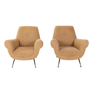 Vintage Italian Armchairs, 1950s, Set of 2 For Sale