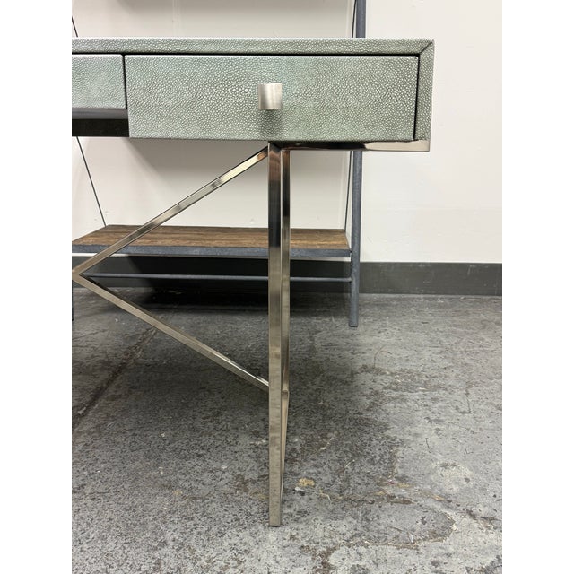 Gray Hettler Tullmann for Cb2 Avalon Faux Shagreen Desk For Sale - Image 8 of 12