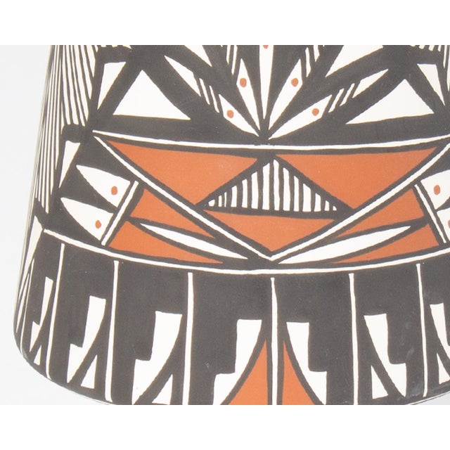 Late 20th Century D. Trujillo Acoma Pueblo Pottery Footed Vase For Sale - Image 5 of 7