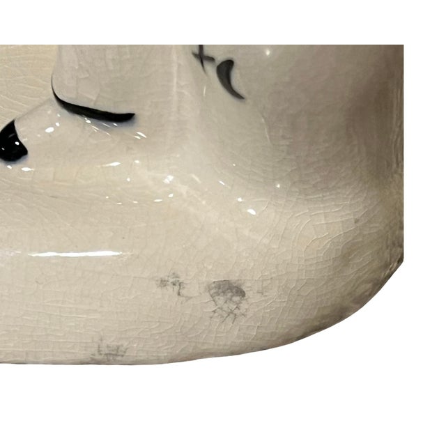 1950s Vintage Mid Century Modern 1950s Asian Figurine Planter Vase California Pottery Ho Jai For Sale - Image 5 of 7