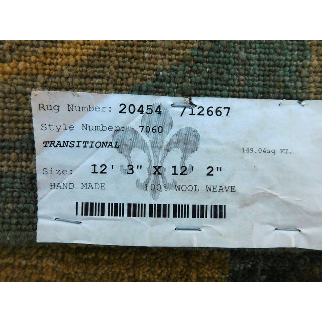 Vintage Handmade Wool Pile Rug. 12'2"x 12'3" For Sale - Image 16 of 18