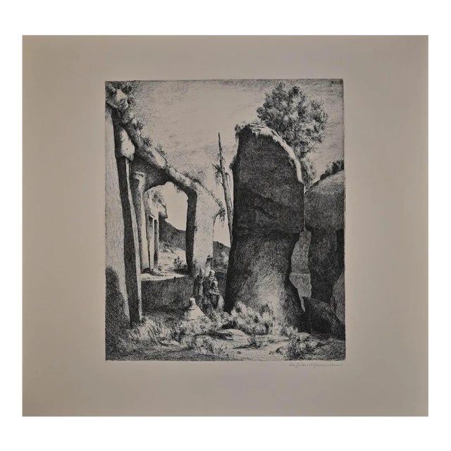 Lino Bianchi Barriviera, Lalibela, Etching, 1940 For Sale