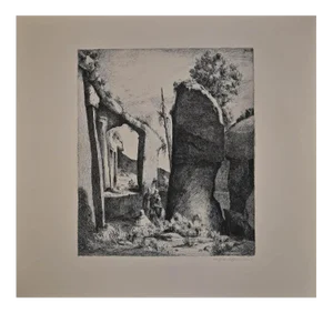 Lino Bianchi Barriviera, Lalibela, Etching, 1940